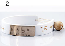 Carica l'immagine nel visualizzatore di Gallery, 02) YELIY’EL - 26 a 31 Marzo, bracciale caucciù piastrina bronzo