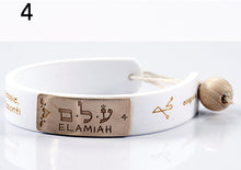 Carica l'immagine nel visualizzatore di Gallery, 04) ELAMIYAH - 5 a 10 Aprile, bracciale caucciù piastrina bronzo