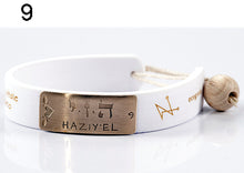 Carica l'immagine nel visualizzatore di Gallery, 09) HAZIY’EL - 1° al 5 Maggio, bracciale caucciù piastrina bronzo