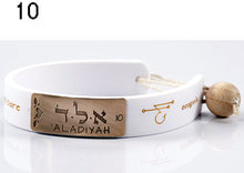 Carica l'immagine nel visualizzatore di Gallery, 10) ’ALADIYAHL - 6 al 11 Maggio, bracciale caucciù piastrina bronzo