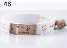 Carica l'immagine nel visualizzatore di Gallery, 46) ‘ARIY’EL - 8 a 12 Novembre, bracciale caucciù piastrina bronzo