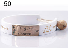 Carica l'immagine nel visualizzatore di Gallery, 50) DANIY’EL - 1° a 2 Dicembre, bracciale caucciù piastrina bronzo