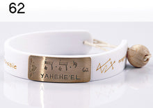 Carica l'immagine nel visualizzatore di Gallery, 62) YAHEHE’EL - 25 a 30 Gennaio, bracciale caucciù piastrina bronzo