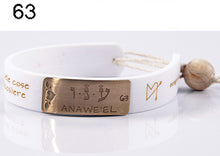 Carica l'immagine nel visualizzatore di Gallery, 63) ANAWE’EL - 30 e 31 Gennaio, bracciale caucciù piastrina bronzo