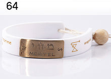 Carica l'immagine nel visualizzatore di Gallery, 64) MEHIY’EL - 4 a 9 Febbraio, bracciale caucciù piastrina bronzo