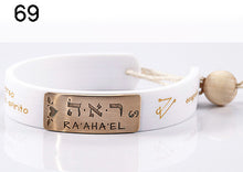 Carica l'immagine nel visualizzatore di Gallery, 69) RA’AHA’EL - 1° a 6 Marzo, bracciale caucciù piastrina bronzo