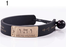 Carica l'immagine nel visualizzatore di Gallery, 01) WEHEWUYAH - 21 a 26 Marzo, bracciale caucciù piastrina bronzo