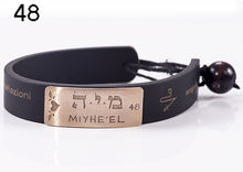 Carica l'immagine nel visualizzatore di Gallery, 48) MIYHE’EL - 18 a 22 Novembre, bracciale caucciù piastrina bronzo