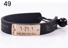 Carica l'immagine nel visualizzatore di Gallery, 49) WEHEWU’EL - 23 a 27 Novembre, bracciale caucciù piastrina bronzo