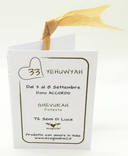 Carica l'immagine nel visualizzatore di Gallery, 33) YEHUWYAH - 3 a 8 Settembre - Packaging etichetta