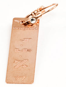 37) ’ANIY’EL - 24 a 29 Settembre - Orecchino in bronzo satinato, orecchino bronzo satinato