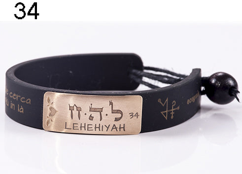 34) LEHEHIYAH - 8 a 13 Settembre, bracciale caucciù piastrina bronzo