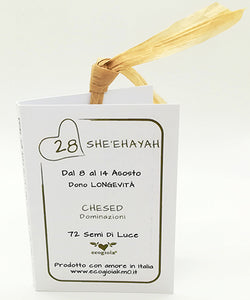28) SHE’EHAYAH - 8 a 14 Agosto - Packaging etichetta